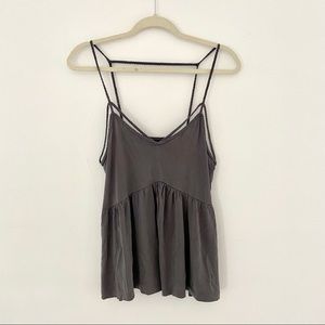 AMERICAN EAGLE Gray Strappy Tank Top
